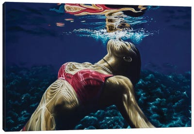 Under Water Canvas Art Print - Indigo Art
