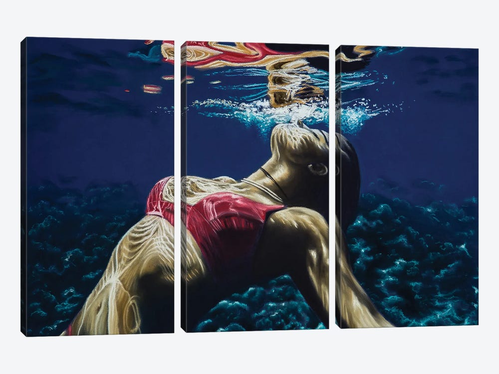 Under Water by Inna Medvedeva 3-piece Canvas Artwork