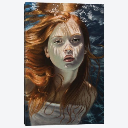 Redhead Under Water Canvas Print #IMV19} by Inna Medvedeva Canvas Art