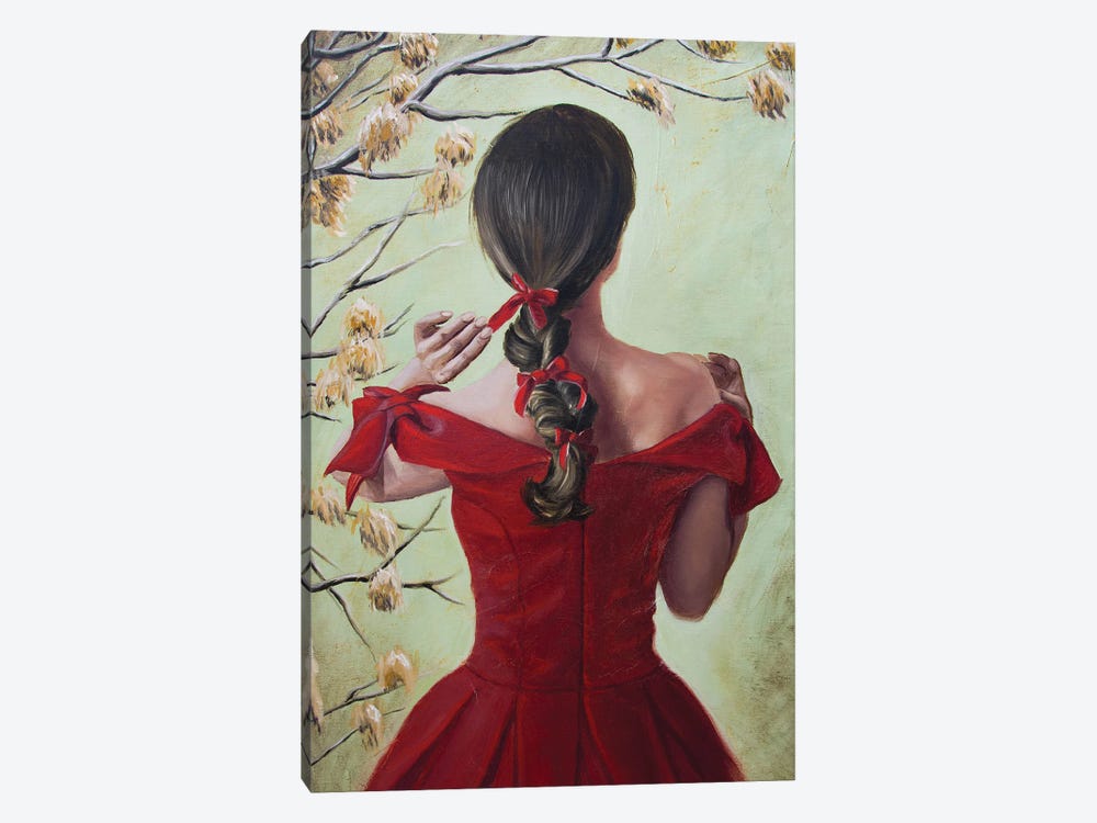 Woman In Red by Inna Medvedeva 1-piece Canvas Print