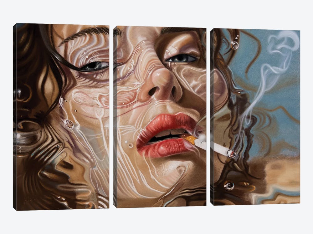 Smoke Under Water by Inna Medvedeva 3-piece Canvas Art