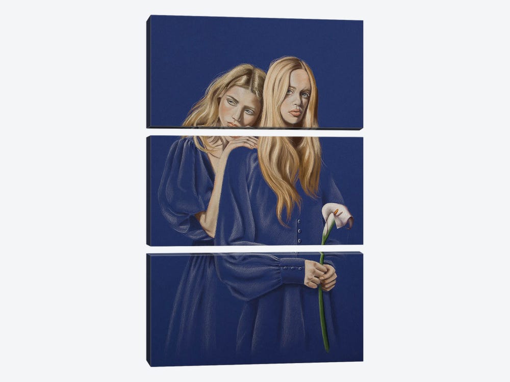 Blondies With Calla by Inna Medvedeva 3-piece Canvas Art Print