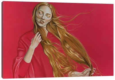 Girl With Red Hair Canvas Art Print - Blending In