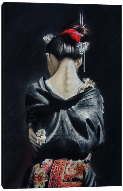 Japanese Girl Canvas Art Print - Geisha