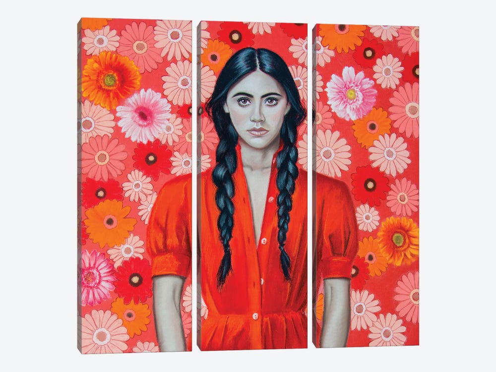 Spring Girl by Inna Medvedeva 3-piece Canvas Wall Art