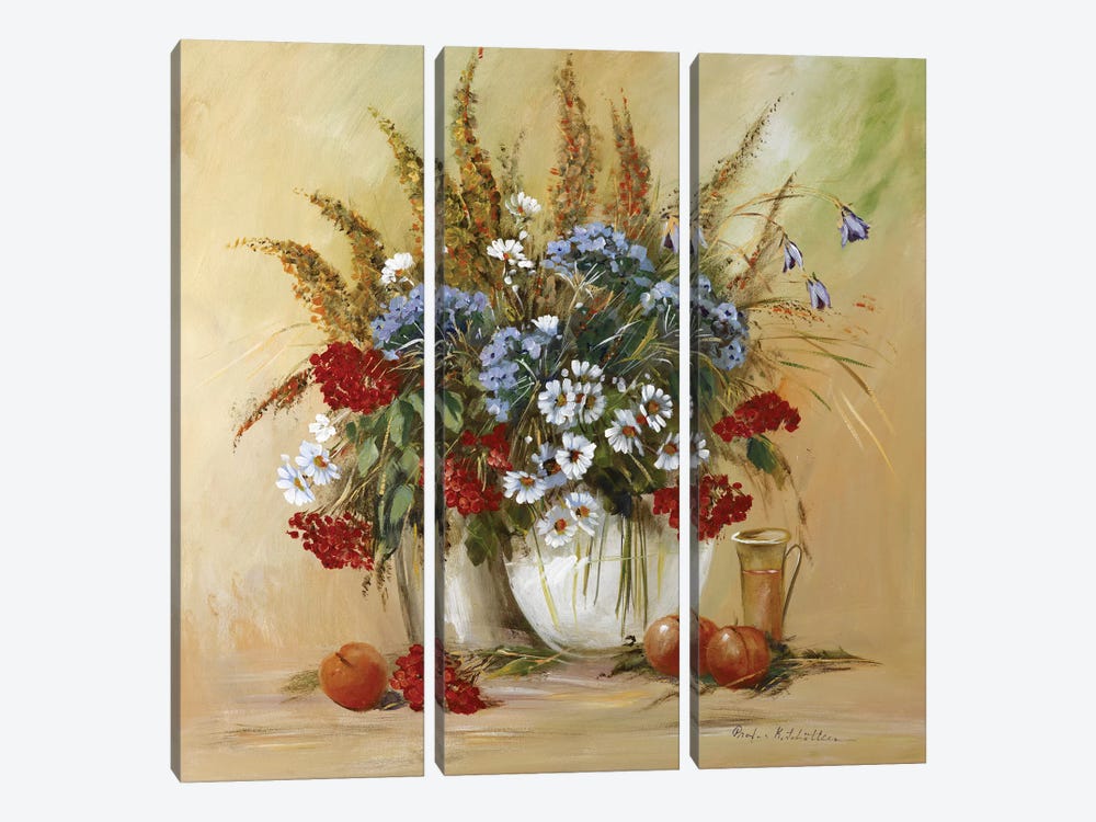 Classico Flowers II by Katharina Schöttler 3-piece Canvas Art Print