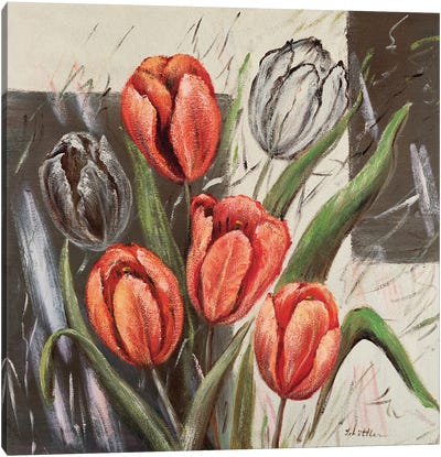 Orange Tulips Canvas Art Print