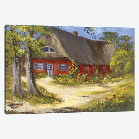 Red House Canvas Print #INA39} by Katharina Schöttler Canvas Print