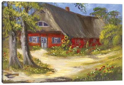 Red House Canvas Art Print - Katharina Schöttler