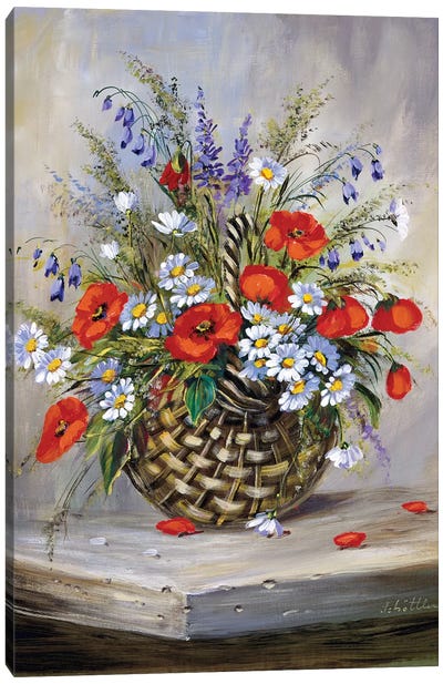 Blooming Basket Canvas Art Print - Katharina Schöttler