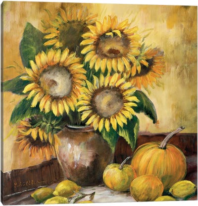 Sunflower Bouquet LV Canvas Art Print - Katharina Schöttler