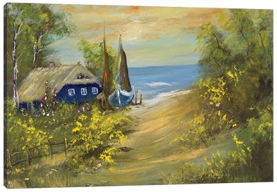 Blue House I Canvas Art Print - Katharina Schöttler