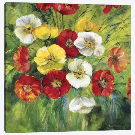 Bright Coloured Bouquet Canvas Print #INA9} by Katharina Schöttler Canvas Wall Art