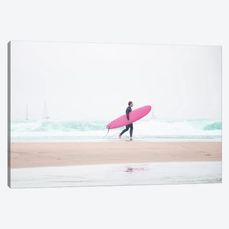 Surfing Beach Vibes Canvas Print #INB80} by Ingrid Beddoes Art Print