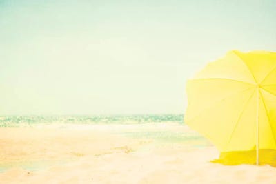 The Yellow Umbrella by Ingrid Beddoes canvas print