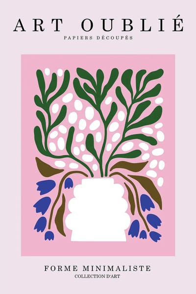 Periwinkle Flowers by Incado framed canvas print