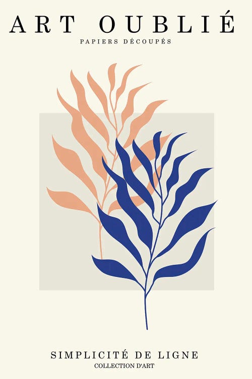 Orange And Blue Leaves by Incado wall art