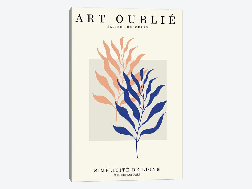 Orange And Blue Leaves by Incado 1-piece Art Print