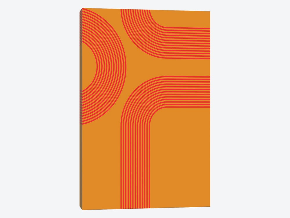 Orange Stripes by Incado 1-piece Art Print