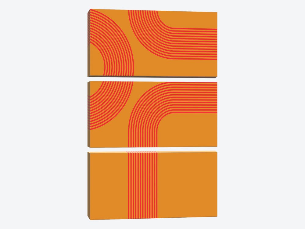 Orange Stripes by Incado 3-piece Art Print