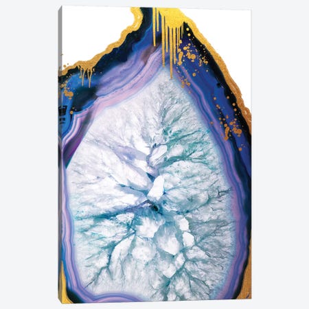 Blue Merle Gold Drip Canvas Print #INF2} by 5by5collective Canvas Art Print