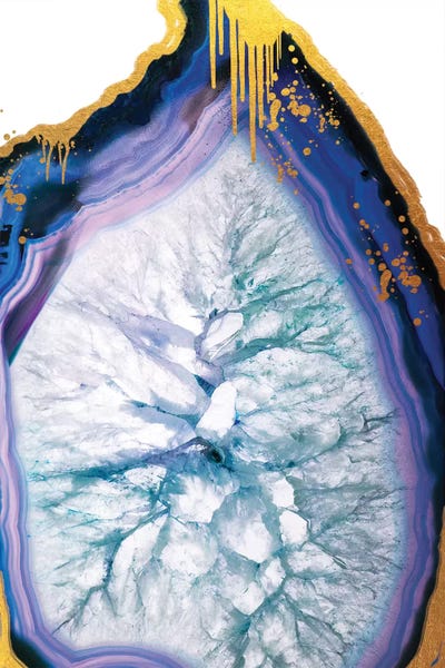 Agates, Geodes & Minerals: Blue Merle Gold Drip by 5by5collective