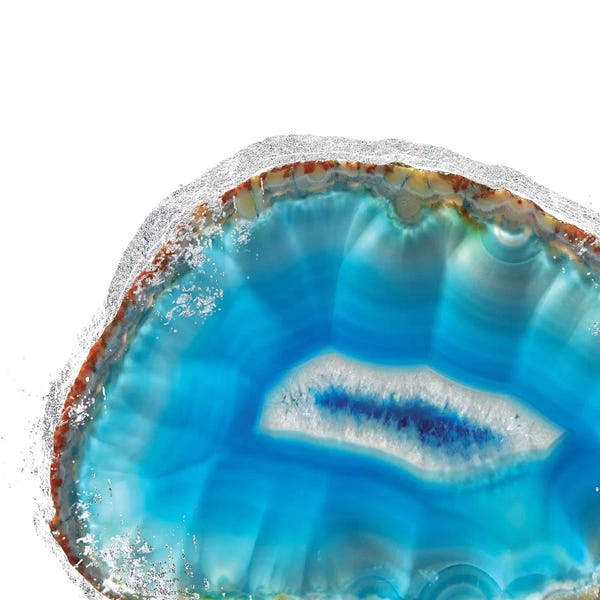 Agates, Geodes & Minerals: Dazzling Aqua by 5by5collective