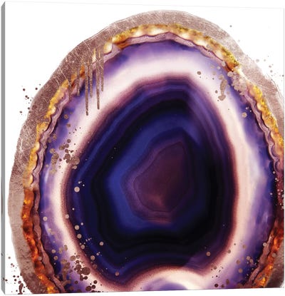 Rose Gold Luster Canvas Art Print - Agate, Geode & Mineral Art