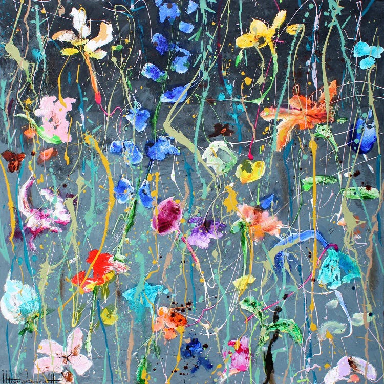 Night Light Flowers by Studio Paint-Ing wall art