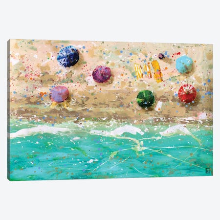 Beach Day Canvas Print #INH104} by Studio Paint-Ing Canvas Art Print
