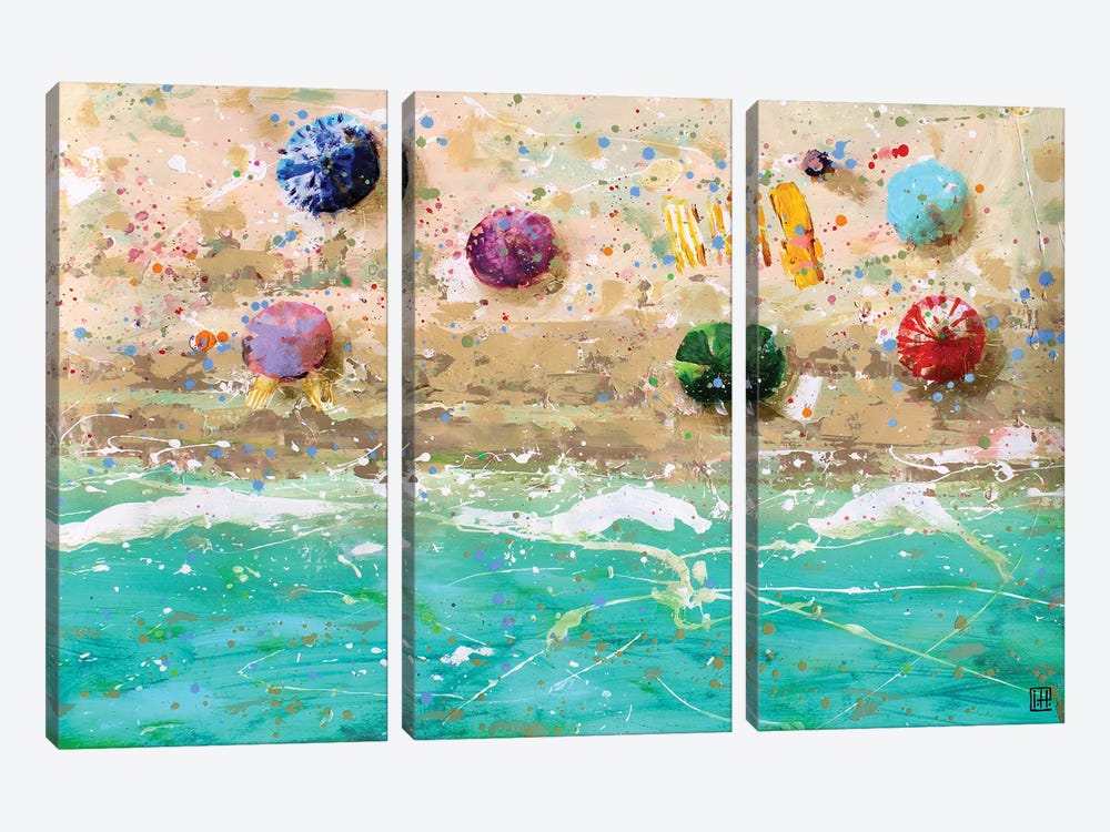 Beach Day by Studio Paint-Ing 3-piece Canvas Art
