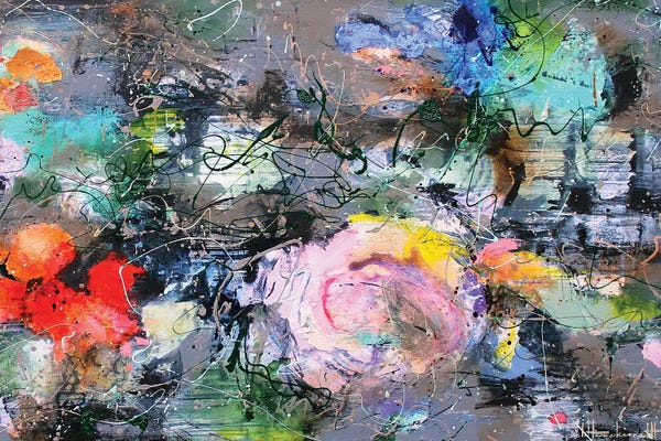 Intuitive Abstracts: Flower Reflection II by Studio Paint-Ing