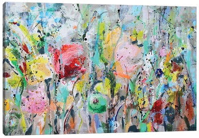 Flowerfield I Canvas Art Print - Colorful Abstracts