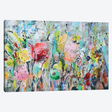 Flowerfield I Canvas Print #INH11} by Studio Paint-Ing Canvas Artwork