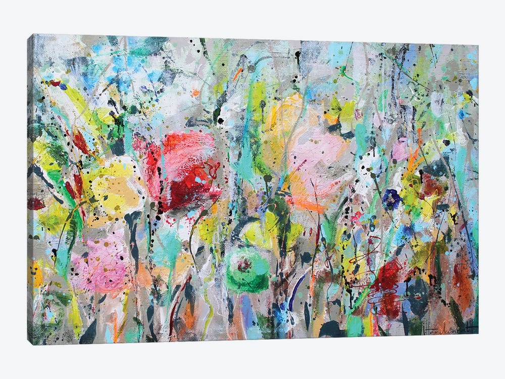 Flowerfield I by Studio Paint-Ing 1-piece Canvas Print