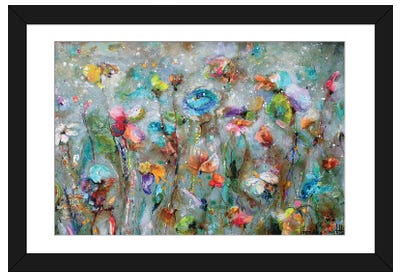 Flowers By Dawn Paper Art Print - Abstract Art
