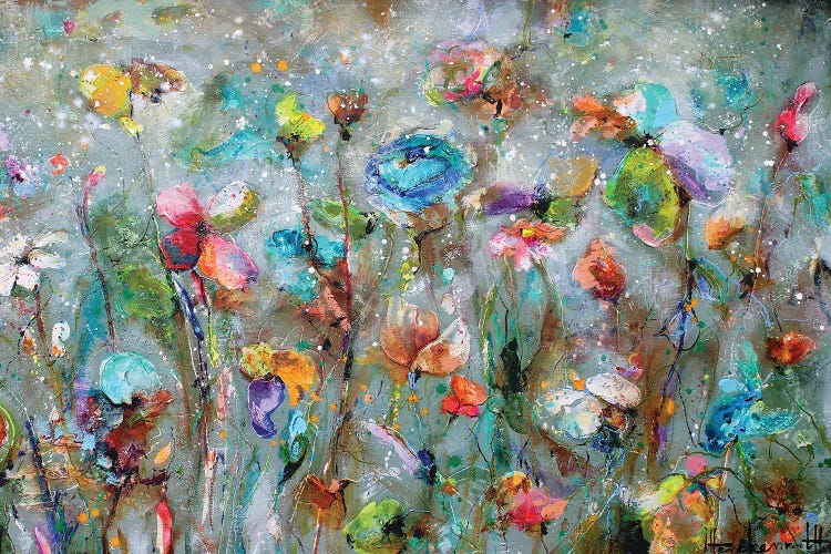 Flowers By Dawn by Studio Paint-Ing canvas print