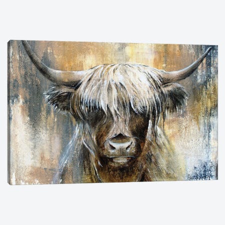 Highland Cow I Canvas Print #INH13} by Studio Paint-Ing Canvas Wall Art