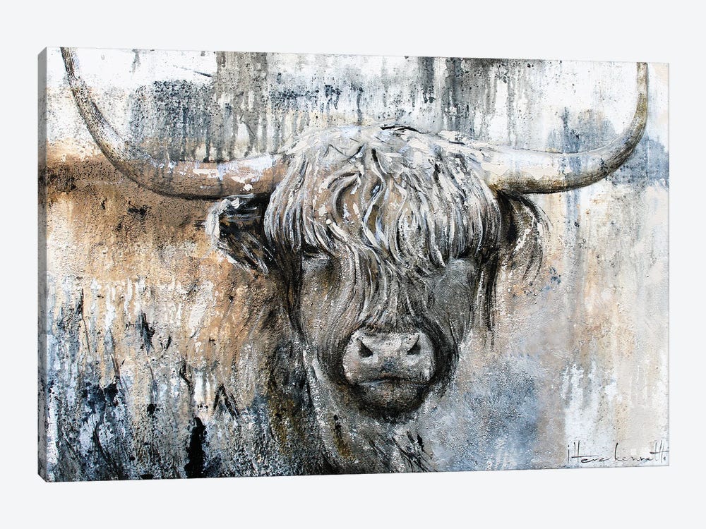 Highland Cow II by Studio Paint-Ing 1-piece Canvas Artwork