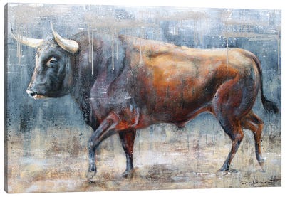 Pure Bull Canvas Art Print - Bull Art