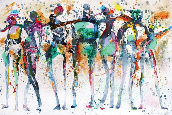 Intuitive Abstracts: People Connecting by Studio Paint-Ing