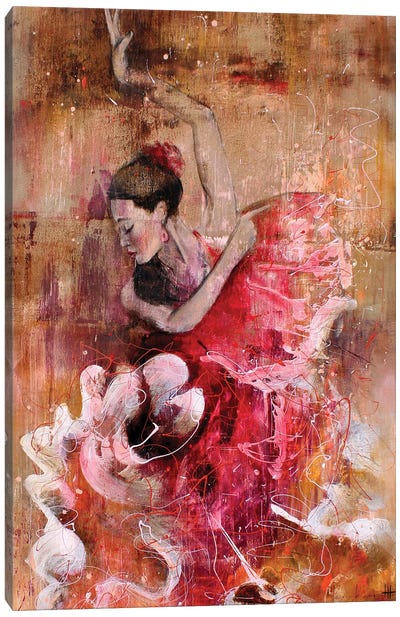 Flamenco Spirit Canvas Art Print - Flamenco Art