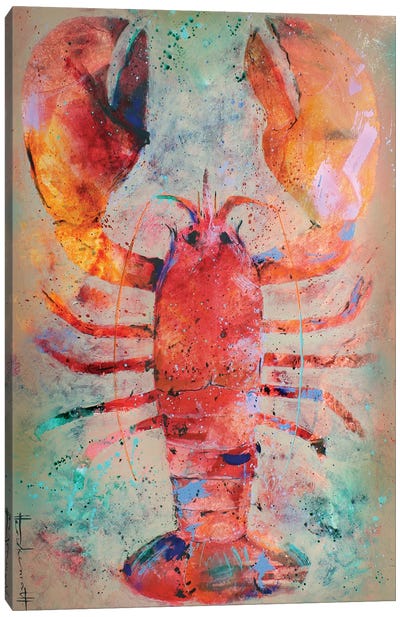 Arty Lobster Canvas Art Print - Lobster Art