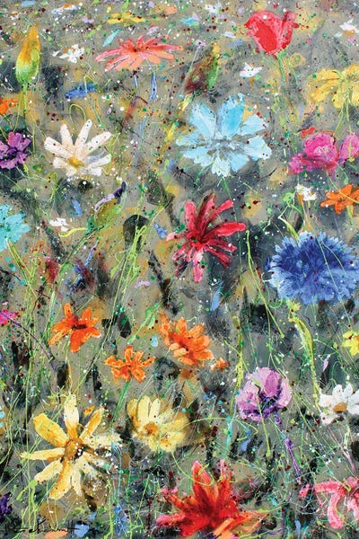 Wild Flowers 55 by Studio Paint-Ing framed canvas print