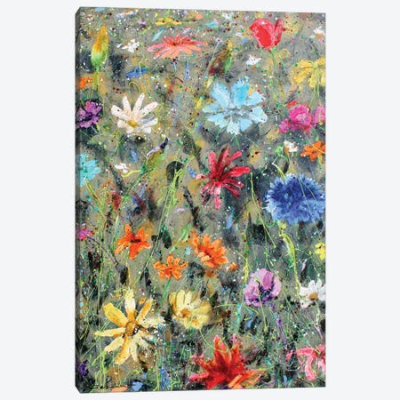 Wild Flowers 55 Canvas Print #INH47} by Studio Paint-Ing Canvas Wall Art