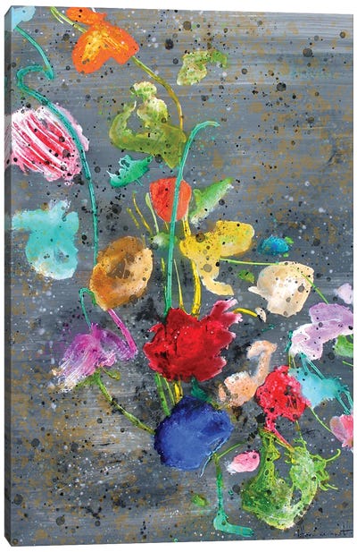 Flower Party Canvas Art Print - Colorful Abstracts