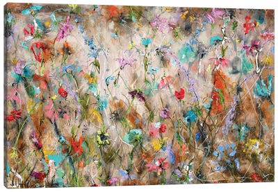 Wild Flowers S Canvas Art Print - Colorful Abstracts