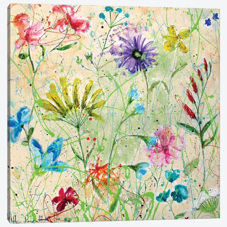 Family Flowers Canvas Print #INH58} by Studio Paint-Ing Canvas Art