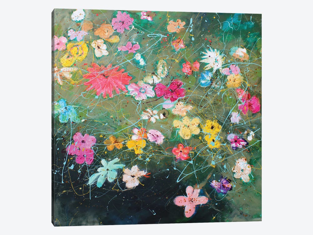 Park Flowers by Studio Paint-Ing 1-piece Canvas Print