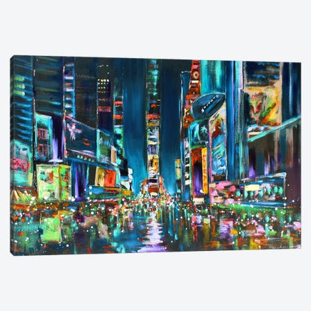 New York - Times Square Canvas Print #INH69} by Studio Paint-Ing Canvas Print